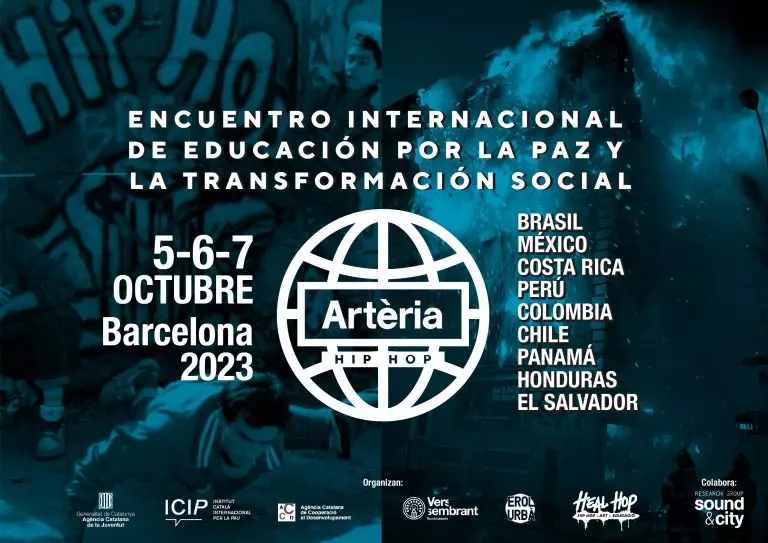 Cartell del festival de Hip Hop Artèria. Versembrant SCCL. Tallers de rap.